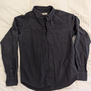 Everlane Charcoal Button-Down Shirt with Chest Pocket XS